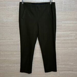 Chico's Olive Green Pullup Ankle Cropped Pants Size 14